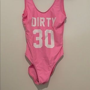 Pink Dirty 30 Bathing Suit